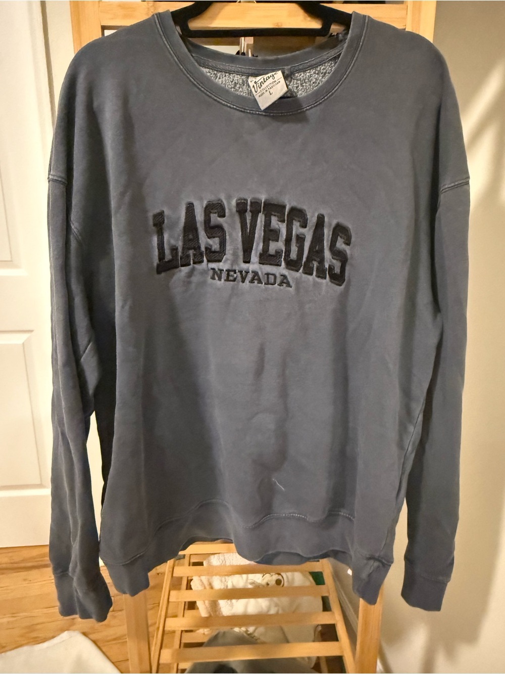 Vintage Las Vegas Nevada Crewneck Sweatshirt - Blue Gray